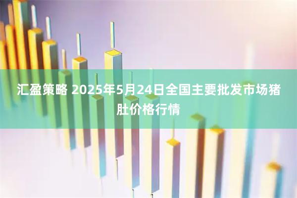 汇盈策略 2025年5月24日全国主要批发市场猪肚价格行情