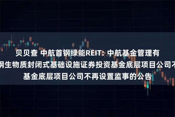 贝贝查 中航首钢绿能REIT: 中航基金管理有限公司关于中航首钢生物质封闭式基础设施证券投资基金底层项目公司不再设置监事的公告