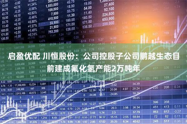 启盈优配 川恒股份：公司控股子公司鹏越生态目前建成氟化氢产能2万吨年